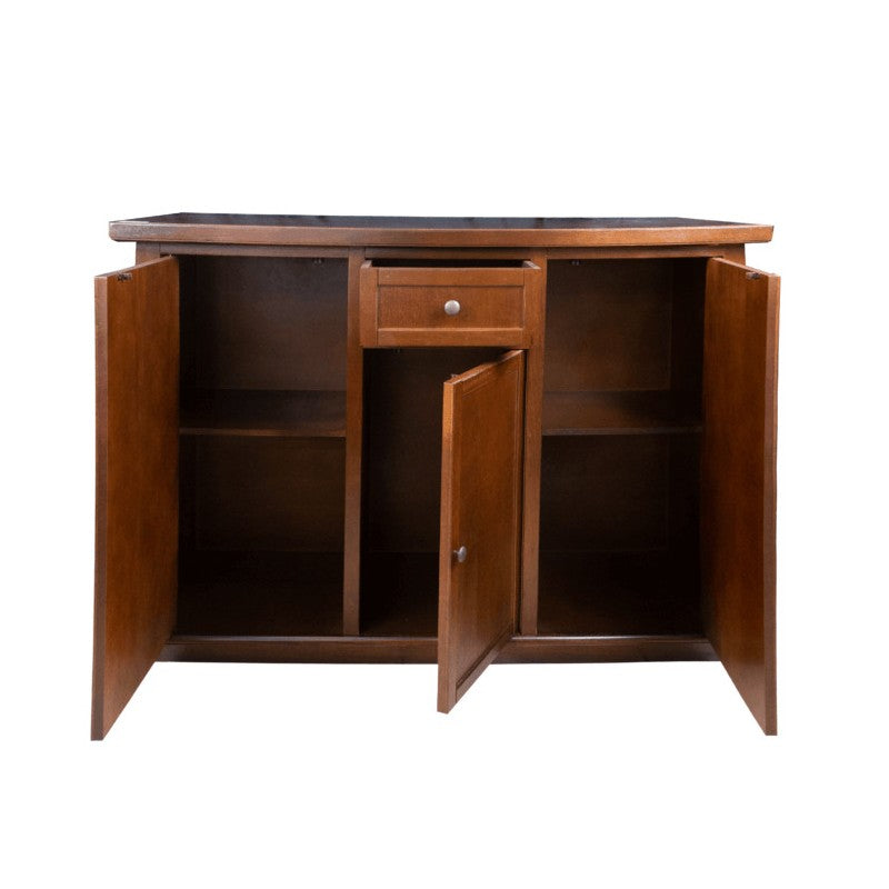 Art. 391 Credenza 3 Ante 1 Cassetto in Legno Massello Noce Arte Povera