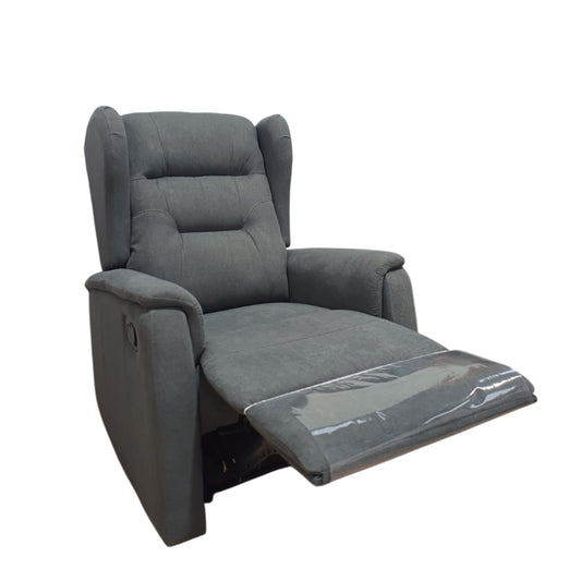 Poltrona Relax Ariel – Recliner manuale in ciniglia con doppia imbottitura