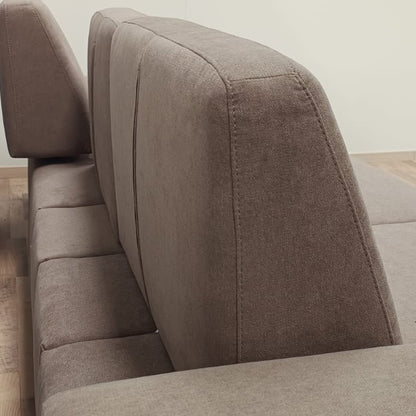 Gaia Traslabile con chaise-longue | Divano 3 Posti Letto Design Moderno e Comfort