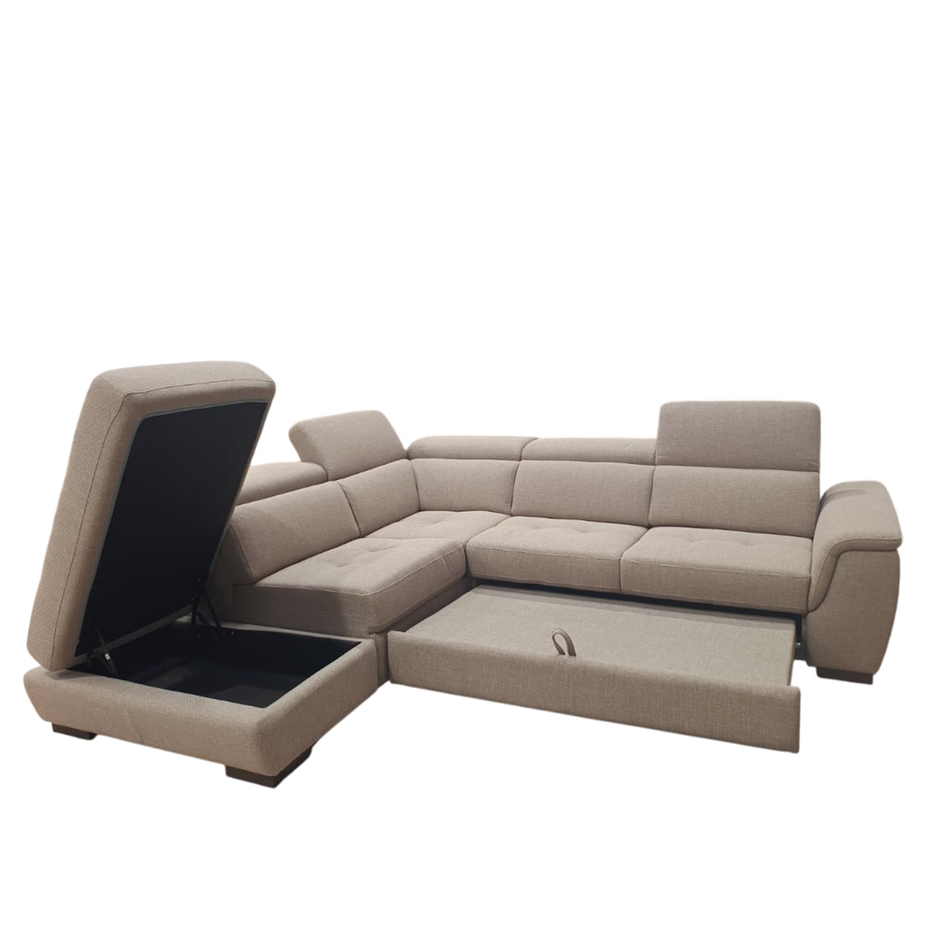 Victor Divano Angolare con Poggiatesta Reclinabile e Chaise-longue | Divano Letto di Design