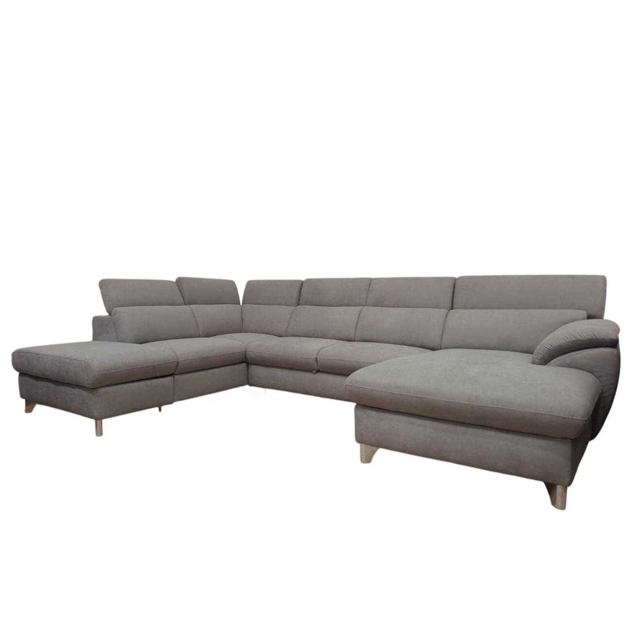 Vale02 ad U | Divano 3 Posti Letto con Angolo Poltrona e Chaise-longue