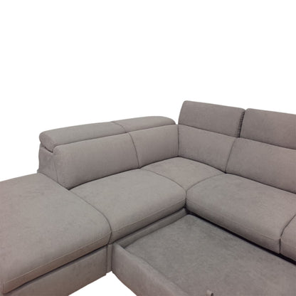 Vale02 ad U | Divano 3 Posti Letto con Angolo Poltrona e Chaise-longue