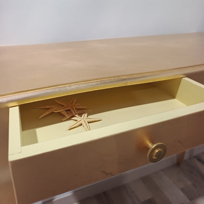 Ingresso Consolle e Specchio Dorati in Legno Massello | Stile Classico Chic