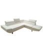 Divano Angolare ASIA in Ecopelle | Chaise-Longue e Poggiatesta Regolabili | Design Moderno